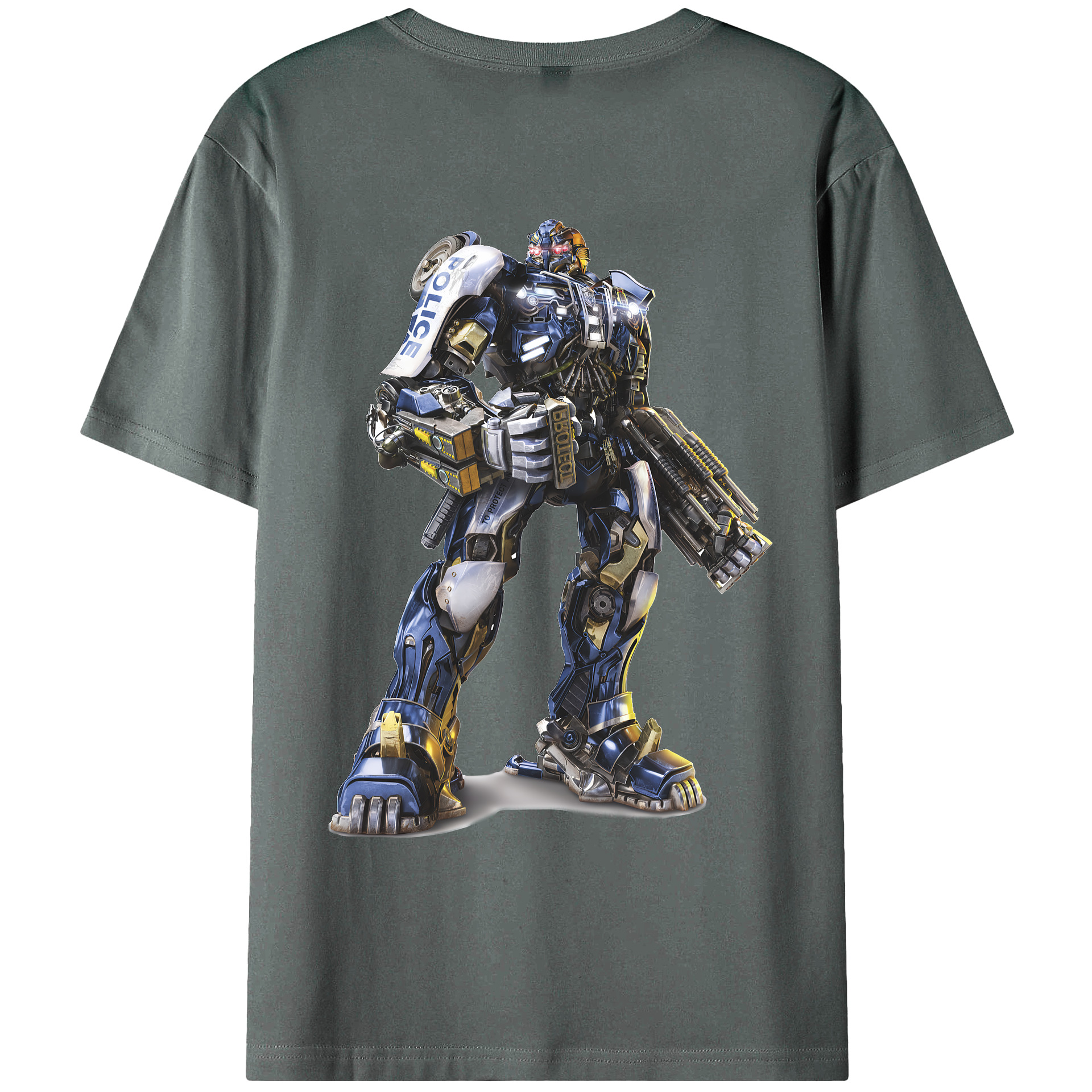 （画像用） Transformers トランスフォーマー 綿100％ メンズ半袖Tシャツ（バックプリント） 通気性